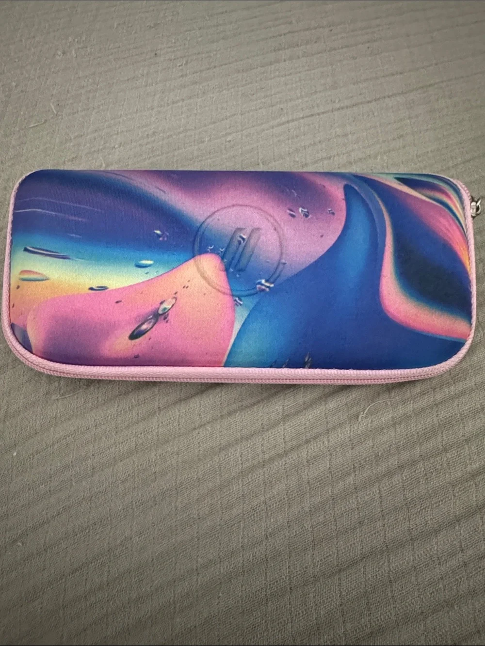 Blenders zip-up hard sunglasses case - pink neon swirl